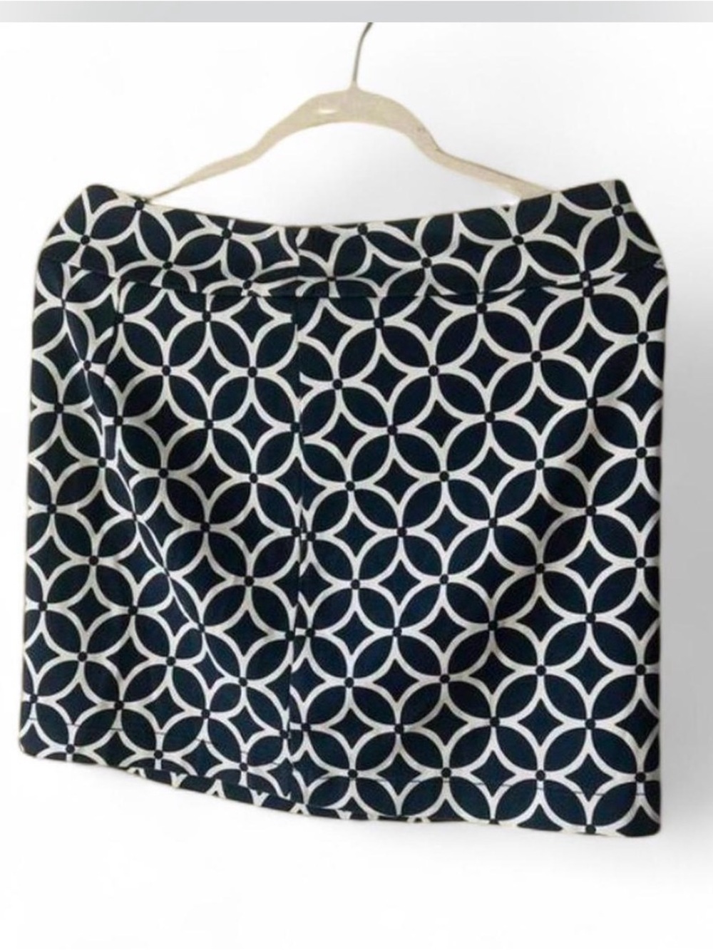 Banana Republic Navy and White Mini Skirt - Circular Geo Print